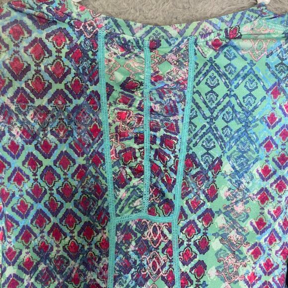 Title Nine womens long sleeve shirt rash guard sun protection active colorful S - Picture 7 of 10